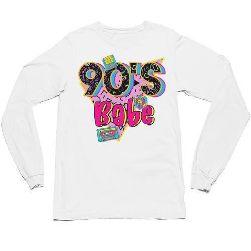 Vintage 90's Babe Party Back To 90s Cassette Nostalgia Premium Tri-Blend Unisex Long Sleeve T-Shirt - Figerry