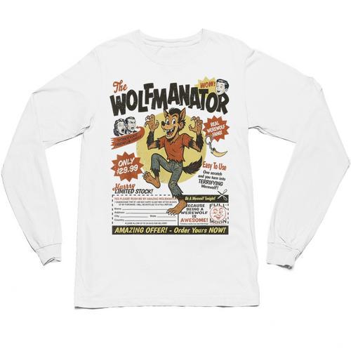 Werewolf Wolfmanator Nostalgia Vintage Halloween Unisex Long Sleeve T-Shirt - Figerry