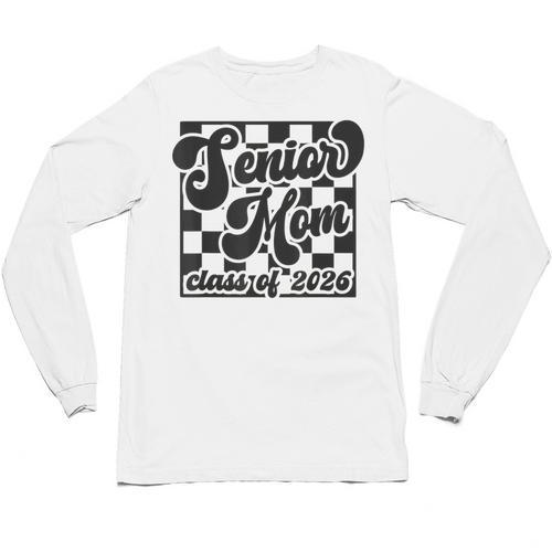 Women Senior Mom Class Of 2026 Retro Graduation Senior Mama Unisex Long Sleeve T-Shirt - Best Gift Smart