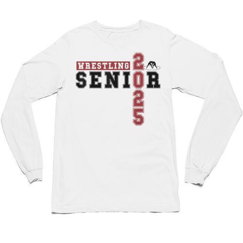 Wrestling Senior Night Wrestling Senior 2025 Graduation 70 Unisex Long Sleeve T-Shirt - Best Gift Smart