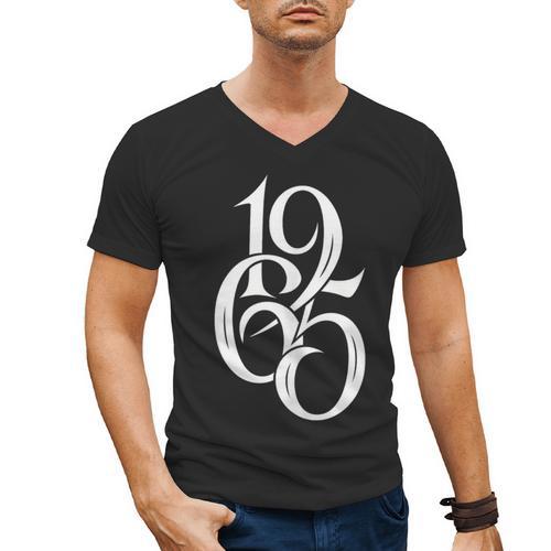 1965 Vintage Retro Birthday Year Nostalgia Men's V-Neck T-Shirt - Figerry