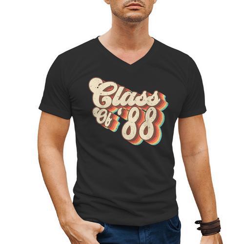 1988 Class Reunion Retro Class Of 88 High School Graduation Men's V-Neck T-Shirt - Best Gift Smart