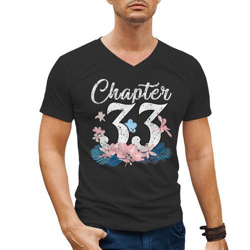 1988 Happy Birthday Chapter 33 Year Old Women Book Lover Men's V-Neck T-Shirt - Bookorys