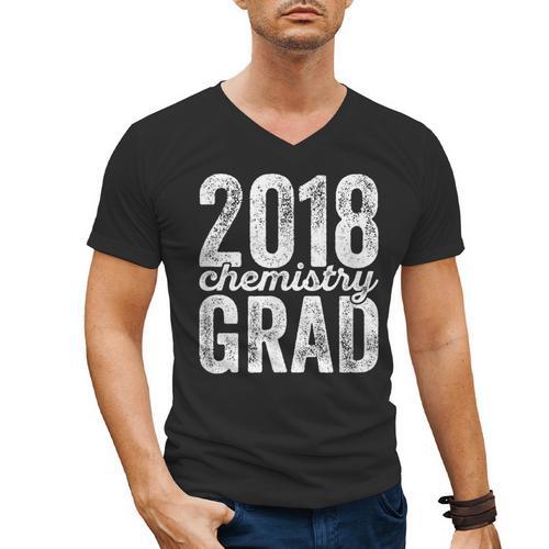 2018 Chemistry Graduation Chemist Graduate Degree Men's V-Neck T-Shirt - Best Gift Smart