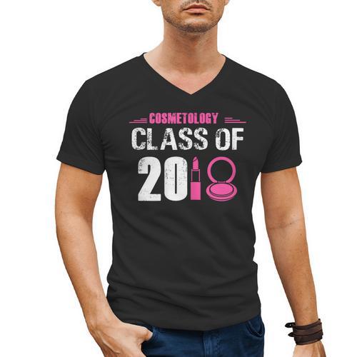 2018 Cosmetology Graduation Shirt Makeup Artist Men's V-Neck T-Shirt - Best Gift Smart