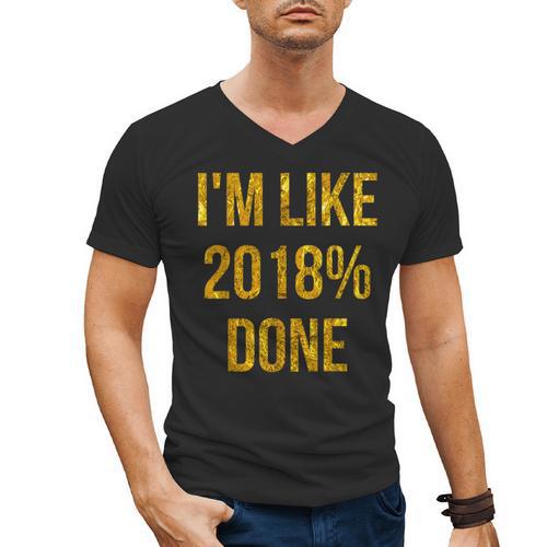 2018 Done High School Senior Graduation New Years Eve Shirt Men's V-Neck T-Shirt - Best Gift Smart