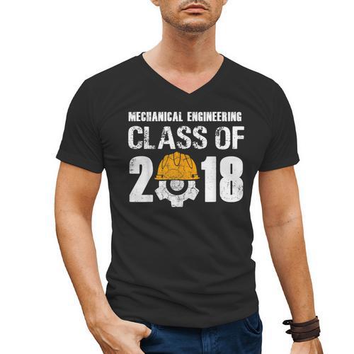 2018 Mechanical Engineering Graduation Shirt Mechanic Men's V-Neck T-Shirt - Best Gift Smart