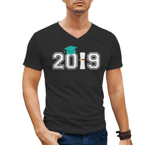 2019 Graduate Graduation Shirt For Senior 2019 Men's V-Neck T-Shirt - Best Gift Smart
