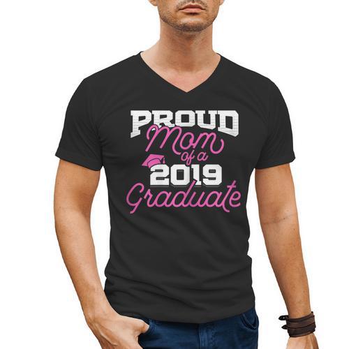 2019 Mom Graduation Men's V-Neck T-Shirt - Best Gift Smart