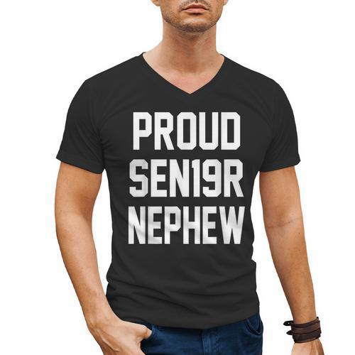 2019 Senior Nephew SEN19R Class Graduation Party T Shirt Men's V-Neck T-Shirt - Best Gift Smart