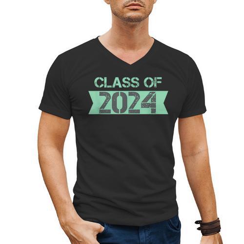 2024 Senior Class Graduation Shirt Graduate Men's V-Neck T-Shirt - Best Gift Smart