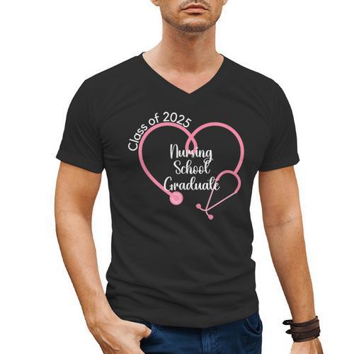 2025 Nursing School Graduate Nurse Graduation Men's V-Neck T-Shirt - Best Gift Smart