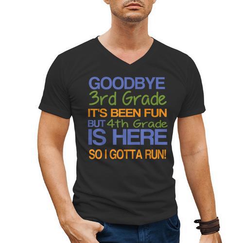 3rd Grade Graduation To 4th T-Shirt Kids Tee Fourth Men's V-Neck T-Shirt - Best Gift Smart