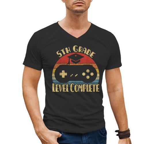 5th Grade Graduation Level Complete Men's V-Neck T-Shirt - Best Gift Smart