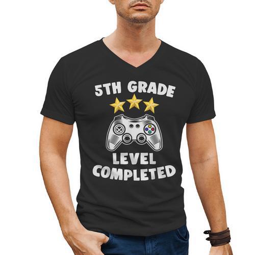 5th Grade Graduation Video Gamer Tee Men's V-Neck T-Shirt - Best Gift Smart