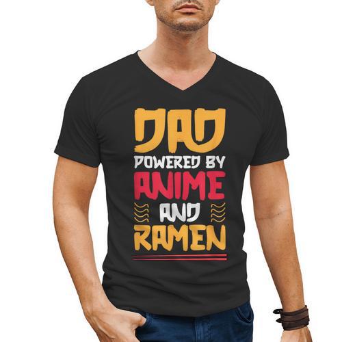Anime Fathers Day Japanese Manga Otaku Kawaii Anime Dad Men's V-Neck T-Shirt - Father's Day Fun
