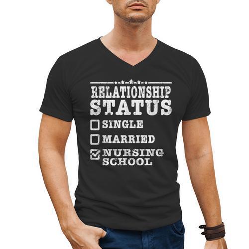 Anti Valentines Day Nursing School Nurse Graduation Shirt Men's V-Neck T-Shirt - Best Gift Smart