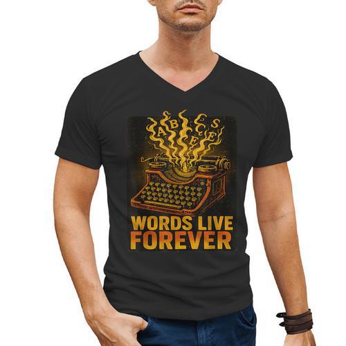 Antiques Collector Writing Retro Nostalgia Curiosity Men's V-Neck T-Shirt - Figerry
