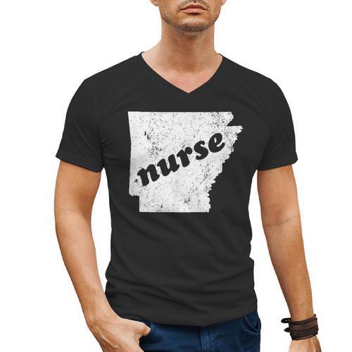 Arkansas Nursing Nurse Graduation Men's V-Neck T-Shirt - Best Gift Smart