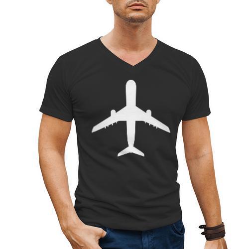 Aviation Geek Airplane Pilot Dad Husband Father's Day Xmas Men's V-Neck T-Shirt - Father's Day Fun