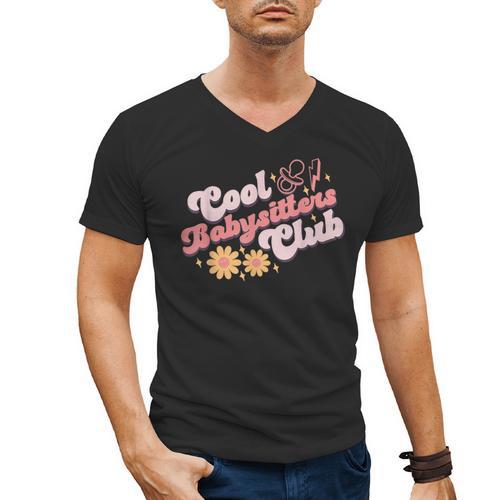 Babysitters Club Book Daycare Provider Friends Childcare Day Men's V-Neck T-Shirt - Bookorys DE