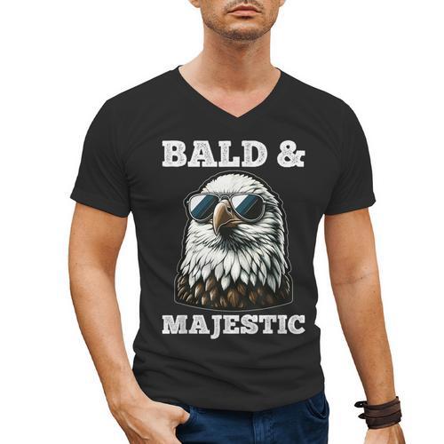 Bald & Majestic Sexy Bald Guy Dad Men's V-Neck T-Shirt - Father's Day Fun