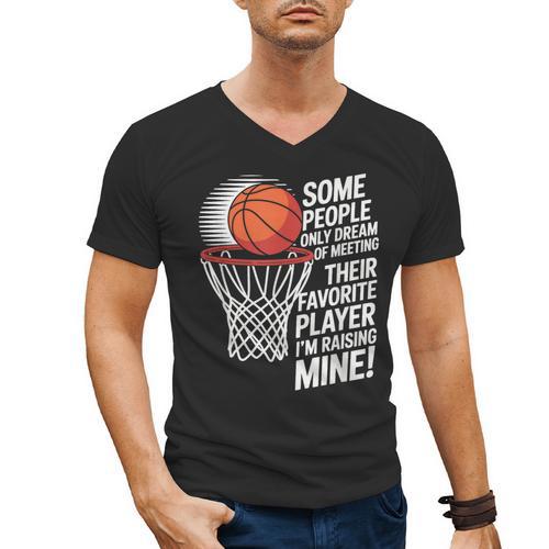Basketball Mom Or Dad Basketball Parent Men's V-Neck T-Shirt - Father's Day Fun