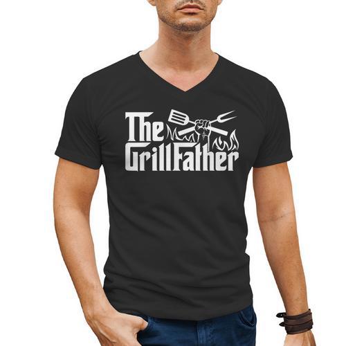 Bbq Dad Retro Grill Father Father's Day Men's V-Neck T-Shirt - Father's Day Fun