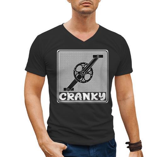 Bicycle DADS Old Guy WHO Ride Bikes BMX Mountain OR Road Men's V-Neck T-Shirt - Father's Day Fun