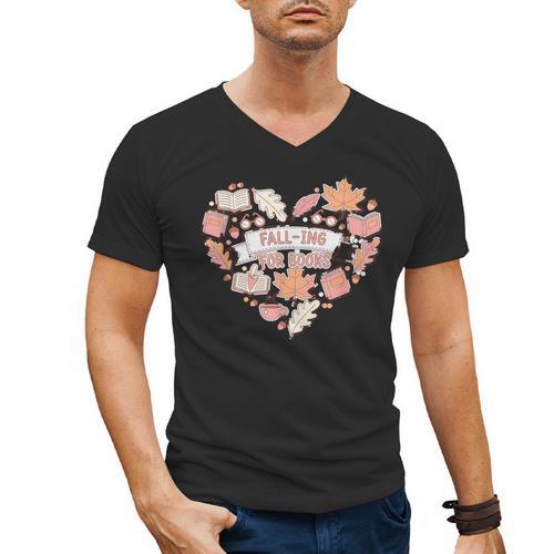 Big Book And Fall Heart Men's V-Neck T-Shirt - Bookorys DE