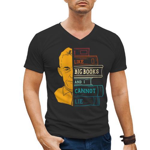 I Like Big Books And I Cannot Lie Apparel Men's V-Neck T-Shirt - Bookorys