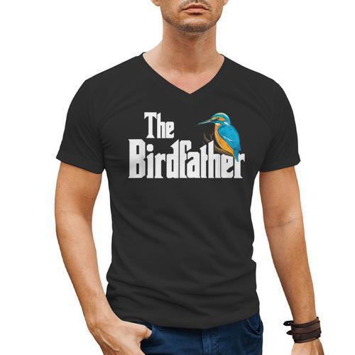 The Bird Father Bird Watching Meme Birder Dad Men's V-Neck T-Shirt - Father's Day Fun