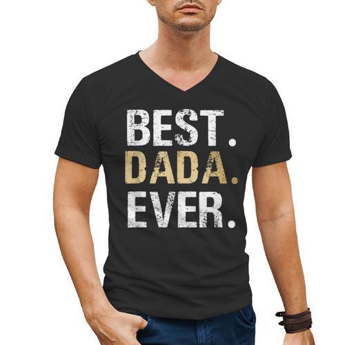 Birthday Fathers Day Christmas For Dada Dada From Granddaughter Grandson Best Dada Men's V-Neck T-Shirt - Father's Day Fun