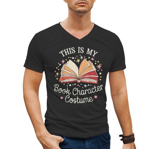 This Is My Book Character Costume Men's V-Neck T-Shirt - Bookorys DE