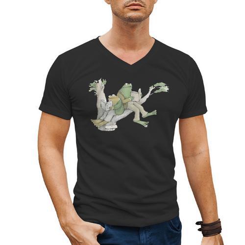 Book Shirt Frog Toad Vintage Book Frog Men's V-Neck T-Shirt - Bookorys