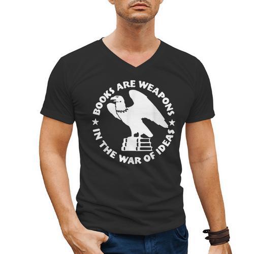 Books Are Weapons In The War Of Ideas Men's V-Neck T-Shirt - Bookorys