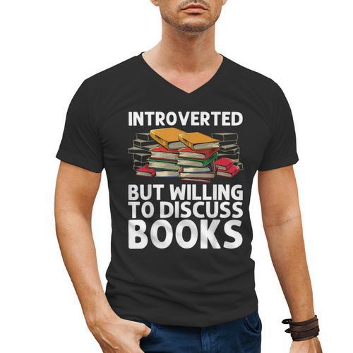 Bookworm Art For Men Women Book Reading Lover Bookish Men's V-Neck T-Shirt - Bookorys DE