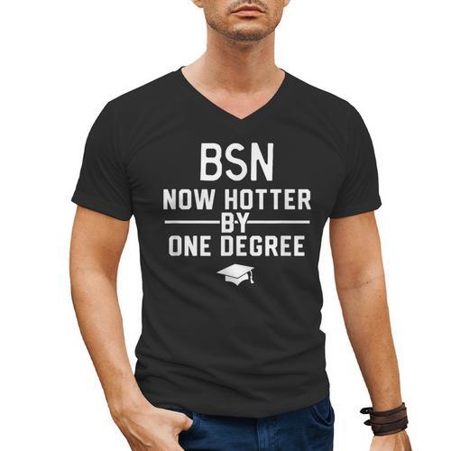 BSN Nurse Graduation Shirt BSN Degree Men's V-Neck T-Shirt - Best Gift Smart