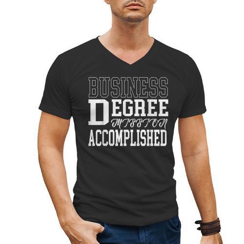 Business Degree For College Graduation Tee T-Shirt Men's V-Neck T-Shirt - Best Gift Smart