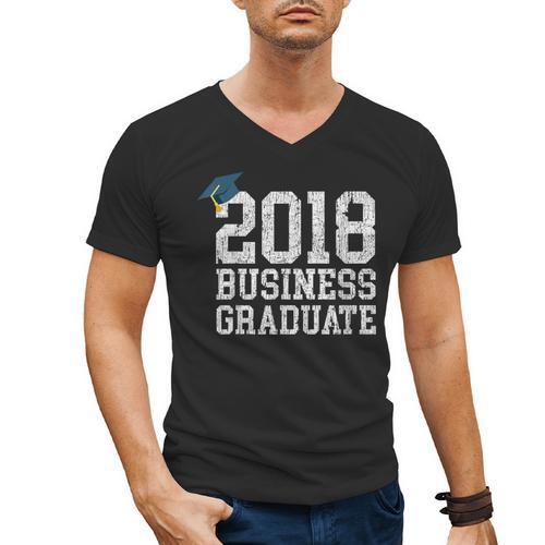 Business Major Shirt 2018 Business Graduation Graduate Men's V-Neck T-Shirt - Best Gift Smart