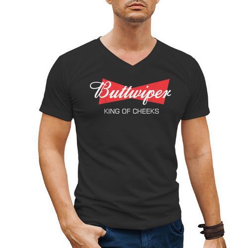 Buttwiper New Dad Beer Inspired Diaper Shower Men's V-Neck T-Shirt - Father's Day Fun
