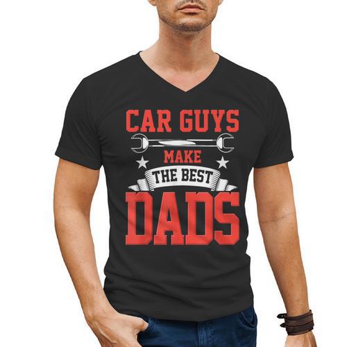 Car Guys Make The Best Dads Garage Mechanic Dad Men's V-Neck T-Shirt - Father's Day Fun