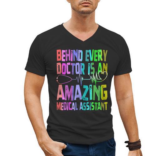 Certified Medical Assistant CMA Graduation Men's V-Neck T-Shirt - Best Gift Smart