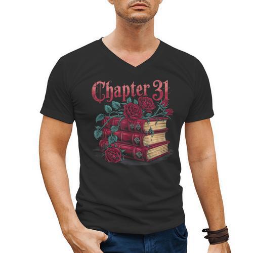Chapter 31 Gothic 31st Birthday Book Lover Dark Romance Men's V-Neck T-Shirt - Bookorys DE