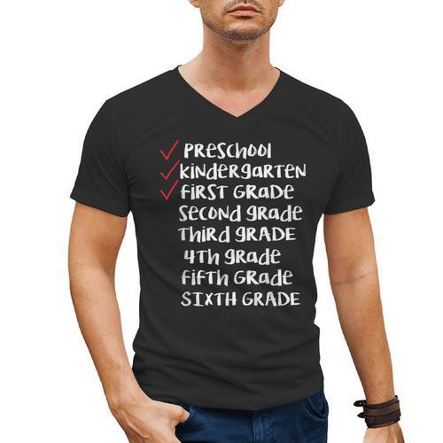 Check Mark End Of Year 1st Grade Shirt-1st Grade Graduation Men's V-Neck T-Shirt - Best Gift Smart