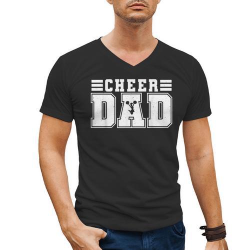 Cheer Dad Cheer Leading Cheer Leading Men Dad Fathers Day Men's V-Neck T-Shirt - Father's Day Fun