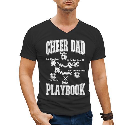 Cheer Dad Playbook Men's V-Neck T-Shirt - Father's Day Fun