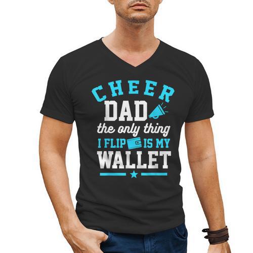 Cheer Dad Shirt Cheerleader Dad Cheerleading Competition Men Men's V-Neck T-Shirt - Father's Day Fun