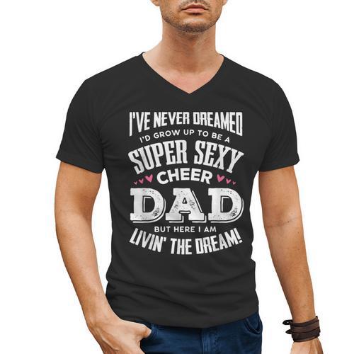Cheerleading Dad Father Cheer Dad Men's V-Neck T-Shirt - Father's Day Fun