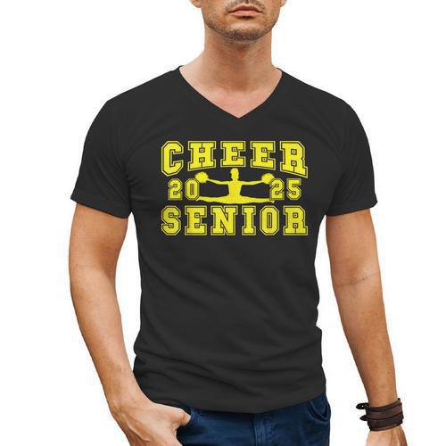 Cheerleading Senior Night Cheer Senior 2025 Graduation 10 Men's V-Neck T-Shirt - Best Gift Smart